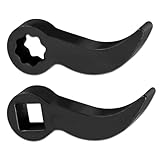 Gfdoso 2 Pcs Pry Bar Wrench Adaptor Head - 2 Style Crowbar Adapter Head Tools Fits 1/2' Drive Ratchets, Half Shaft Removal Car Repairing Tools for Tight Spaces