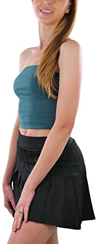 Image of ToBeInStyle Women's Cotton-Spandex Blend Stretchy Tube Top