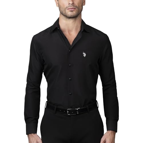 U.S. Polo Assn. Regular Fit Long Sleeve Button Down Dress Shirts for Men Wrinkle Free Long Sleeve Shirt Mens Formal Stretch3