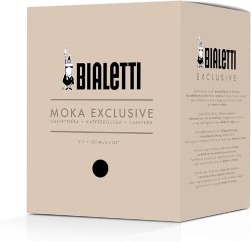 Image of Bialetti Exclusive Moka Pot, Premium Italian Stovetop Espresso Maker, Italian Made; Moka Pot /Percolator /Coffee Maker /Mocha Pot for an Authentic Italian Coffee (Black, 3 Cup)