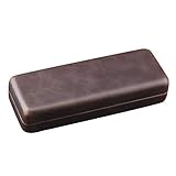 JJNUSA Leather Hard Glasses Case Vintage frames Eyeglasses Protective Cases for Glasses Storage men