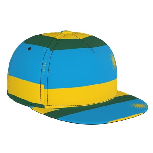Ninainaid Drapeau du Rwanda Imprime Casquette de baseball Mode Athlétique Chapeaux pour hommes et femmes Noir
