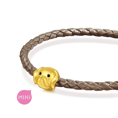 Image of CHOW SANG SANG 999 Gold Charme Puppy Labrador Retriever Charm Bracelet for Women & Men 17cm 96402C