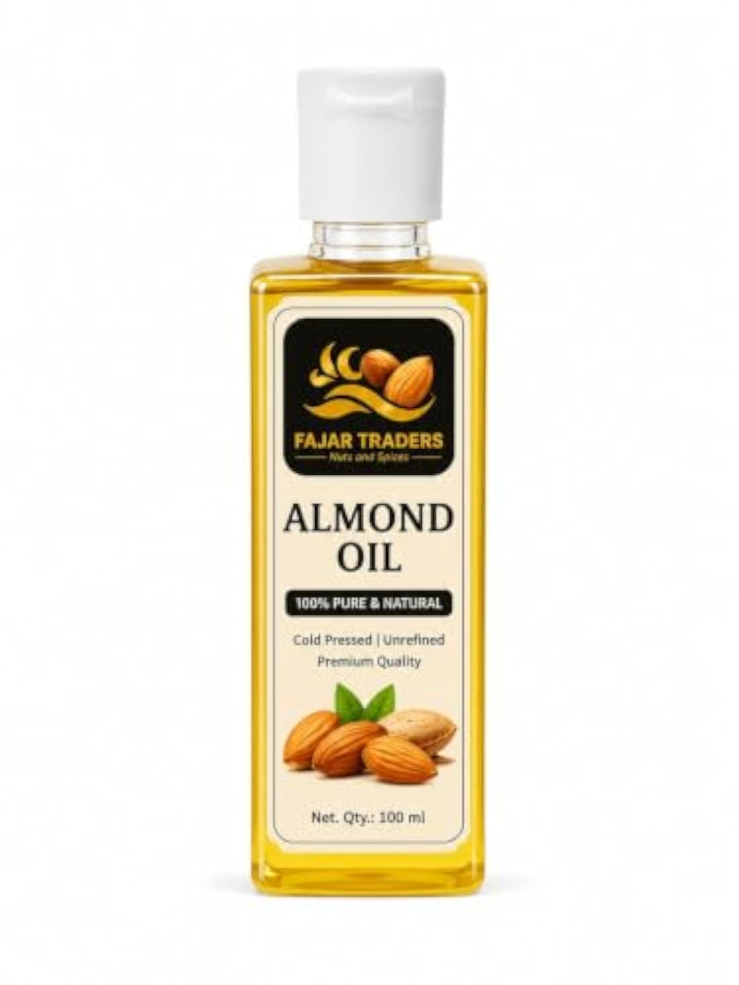 Pure Almond Oil, Cold Pressed, 100ml