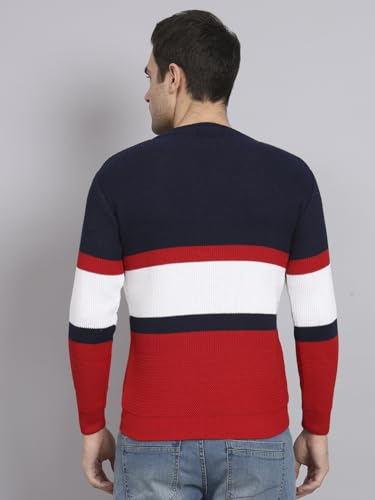 Image of eWools winterwear Men's Woolen Striped Cardigan Sweaters