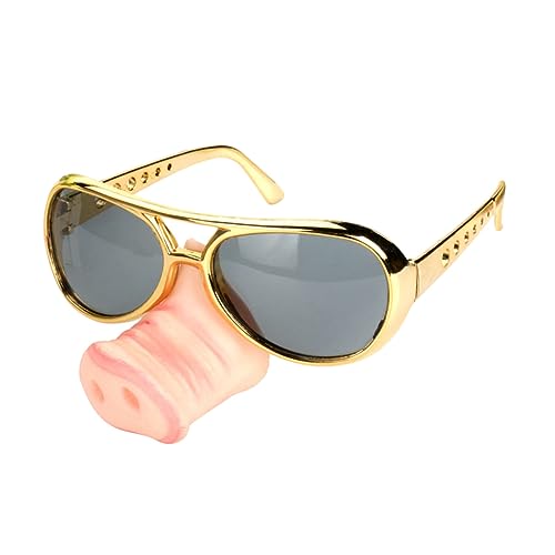 Homoyoyo Schweineschnauze Brille Für Hunde – Lustiges Partyzubehör Für Halloween – Tierkostüm Mit Sonnenbrille – Ideales Accessoire Für Schweinchen Und Tierische Feiern