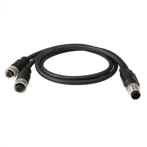 Divisor M12 con distribución de señal eficiente y cable blindado IP67 de 50 cm para actuadores