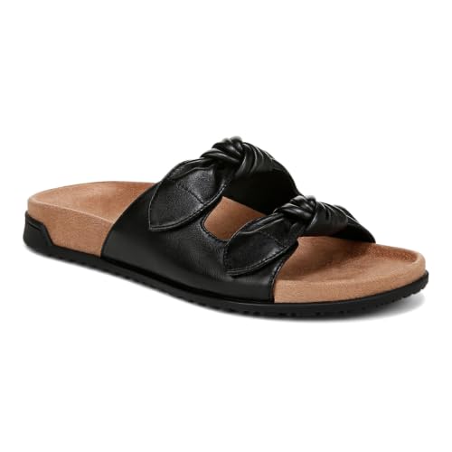 Image of Vionic Elara Women's Orthotic Comfort Slide Sandals Black - 7 Narrow