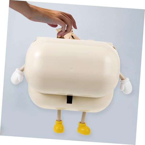 Caneca de basura colgante para cocina con tapa Beige miniatura 4