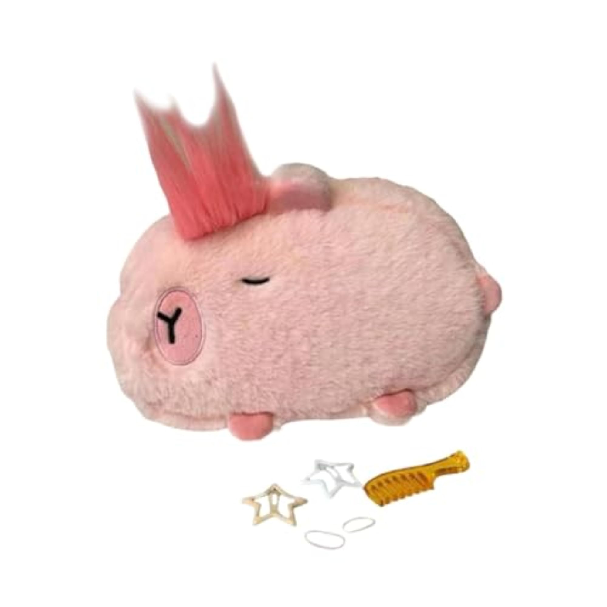 Cute Pink Plush Capybara Pencil Case for Girls