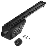 Airsoft Softair CYMA 187mm Barrel Extension Attachment Mount Rail Montageschiene für Laufverlängerungsbefestigung passend für CYMA CM127 G18C AEP Pistole Schwarz