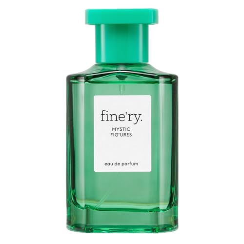 Image of Fine'ry Green Fresh Fig Perfume for Women - Mystic Fig'ures - Long-Lasting with Mediterranean Fig, Ocean Air, Salted Sage, Iris - Woody, Full Size Hair & Body Cologne Parfum Fragrance, Vegan (60mL)