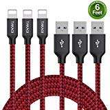 TAKAGI Phone Charger 3PACK 6Feet Extra Long Nylon Braided USB Charging Cable High Speed Connector Data Sync Transfer Cord Compatible with Phone Pad