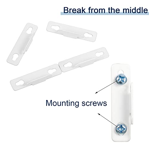 Curtain Rod Bracket Curtain Rod Single Bracket Curtain Hardware Brackets Spreader Wall Bracket Hooks With Screws Window Hardware Rod Holders For Home Kitchen Accessories Supply (White, 10 Pcs) #TOP3
