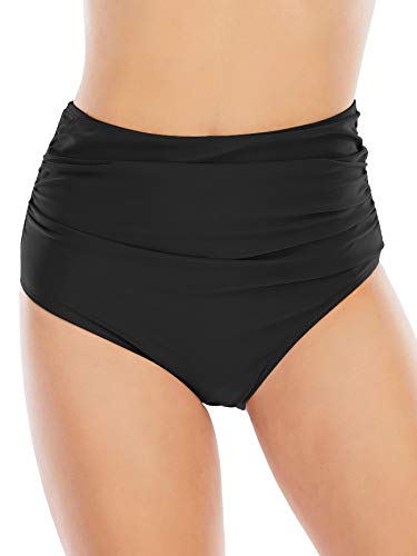 American Trends High Waisted Bikini Bottoms Ruched Tummy Control Swimsuits Bottoms Sexy Swim Bottom Bathing Suits for Women4