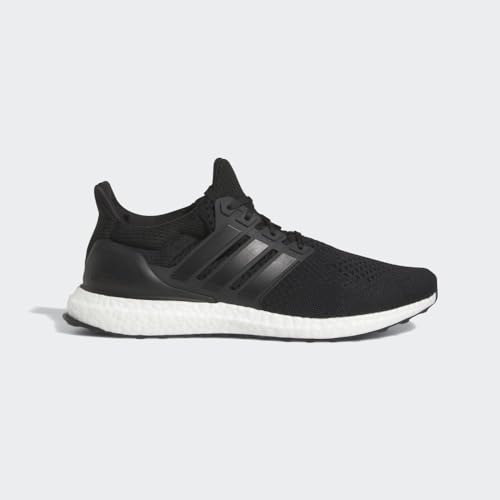 adidas Men's Ultraboost 1.0 Running Shoe, Black/White/Beam Green, 12