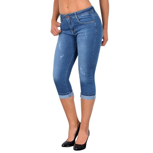 Jean capri pour femme taille haute parfait pour l'été en terrasse