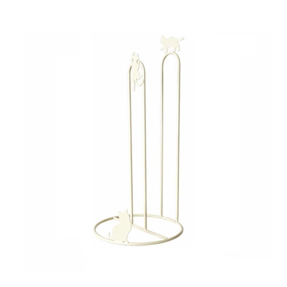 Paper Towel Rack Kitchen Roll Holder Free Standing，Iron vertical Paper Towel Stand for and Bathroom Organization for Standard and Large Rolls Kitchen Accessories