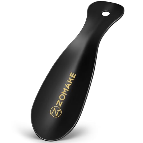 ZOMAKE Metal Shoe Horn Stainless Steel Shoehorn 7.5 Inches - Portable for Travel Use