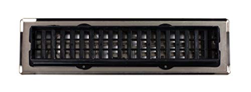 Décor Grates Adh212-Nkl Art Deco Floor Register, 2X12 Inches, Brushed Nickel #TOP3