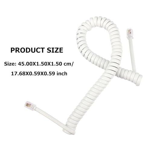 Cable telefónico fijo enrollado antienredos VALICLUD con 10 repuestos flexibles para oficina 2