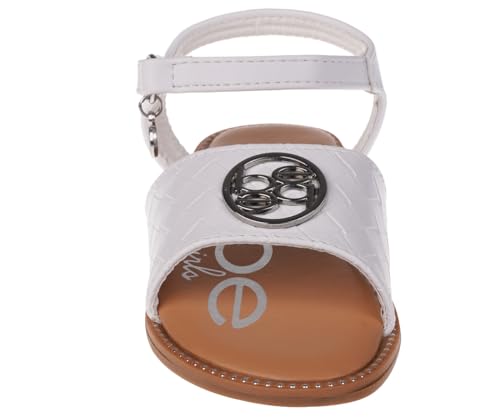 Image of bebe Girls' Sandals - Trendy Flat Designs with Rhinestones, Puffy Straps, Embossed Details and Charms for Toddlers /Little Kids /Big Kids