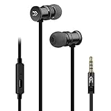 Avenzo - Auriculares con Cable, Modelo AV636RJ, Carcasa de Aluminio, Función Manos Libres, Cabezales Imantados, Auriculares con Micrófono, Color Rojo