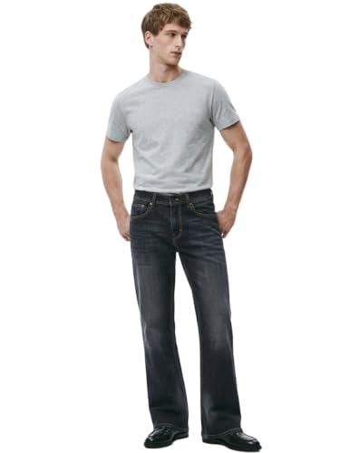 SORELL Men's Stretchable Bootcut Jeans, Dark Grey - Image 5