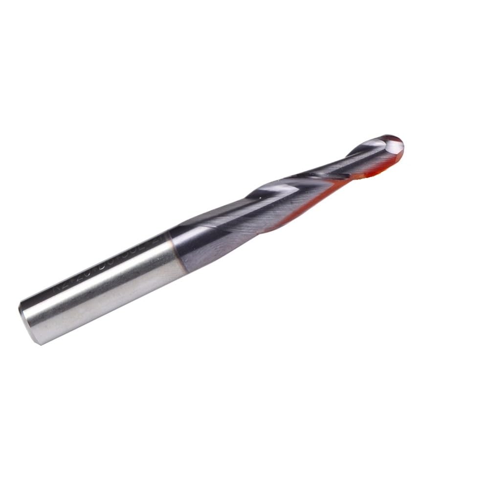 2 unidades/lote R2.0*D6*20 * 50L*2F Fresas de punta esférica cónicas carburo sólido 6 mm for fresadora CNC madera y metal