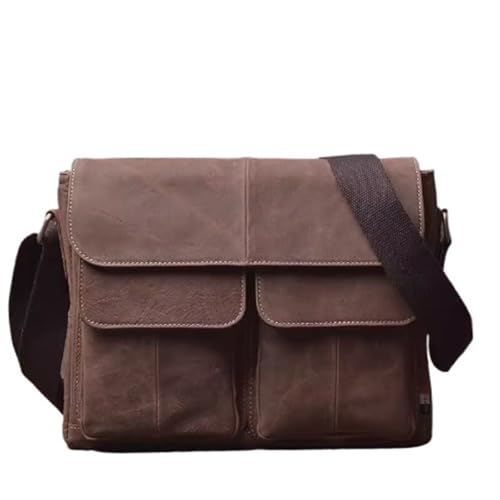Crossbody Bag with Strap, Multi-pocket Design, Leather, Waterproof, Shoulder Messenger Backpack, for Business Travel Work
