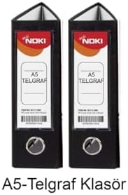 Telgraf Klasör Siyah Geniş A5 Plastik 2 Adet - Görsel 2