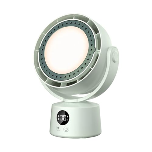 Vocdikficy Ventilador Eléctrico Inteligente Circulador de Aire Multifuncional Sin Aspas Enfriador de Aire Inalámbrico Ventilador Silencioso con Luz LED A