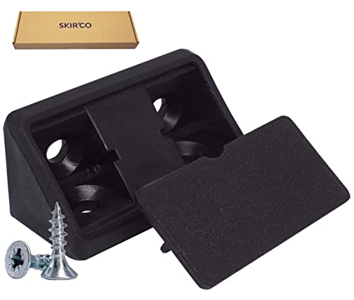 SKIR'CO (20 pcs) Black Shelf Brackets 44 x 20 x 20 mm, 90 Degree Furniture Corner Brace, Plastic Right Angle Joint - Image 2