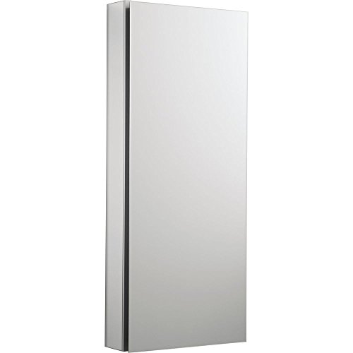Kohler K-2913-PG-SAA Catalan Medicine Cabinet with Mirror Door, Adjustable Shelves, 107 Degree Hinge, Rectangular Frame, 15