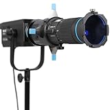 NANLITE Bowens Mount Projection Attachment 25°-45° Optical Snoot Photography Kit Lens Modifier for Nanlite FS-300C/300B FC-300B/300C FC-500B/500C Forza 300/300B/500/500B Aputure 300DII 300C 300X 600D