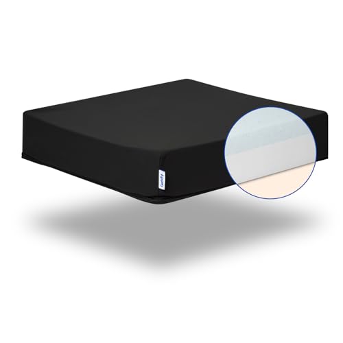 Geriafy - Cojín Viscoelástico con Partículas de Gel | Fresco | Impermeable y Transpirable | Ideal para Sillones, Sillas y Sofá (42x42x8 cm)