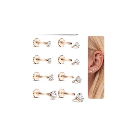 Piercings Adramata 8Pcs Acier Chirurgical Cover