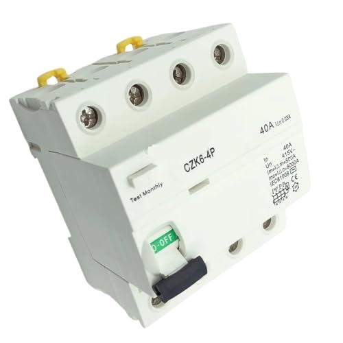 Disjoncteur différentiel CA 4P 100A 30mA CZK6 protection tableau triphasé - 6