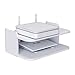 CLX Set-Top Box Regal Home Tv Wandschrank Wohnzimmer Wandregal Wand Schlafzimmer Partition Board Router Aufbewahrungsbox A WiFi Blow Free Loch Wandmontage Rack,Weiß