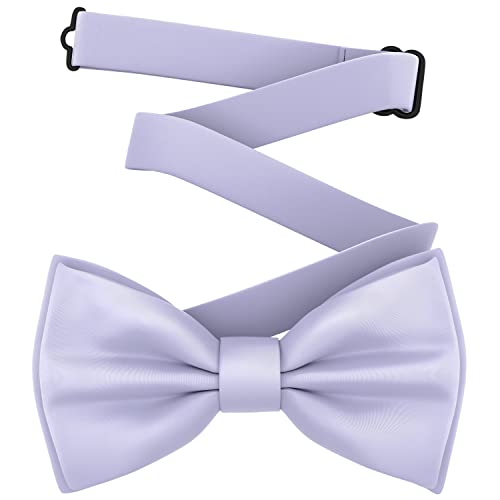Image of Adam Young Men's Bow Ties Pre-Tied Style Formal Satin Classic Bowtie for Tuxedo Faux Silk