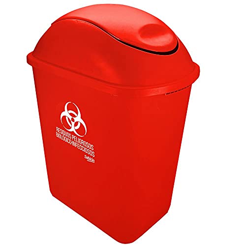 bote basura rojo Marca Sablon