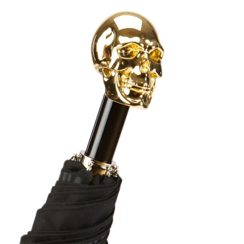 Parapluie automatique Pasotti Gold Skull 100 % polyester
