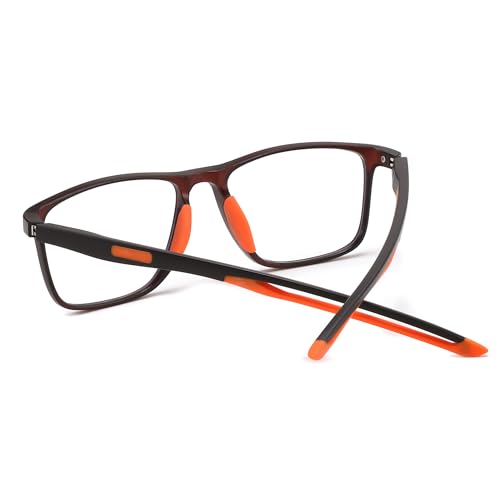 Image of FEISEDY Blue Light Glasses for Women Men TR90 Sports Ultra-Light Glasses Anti Glare UV Protection B0109