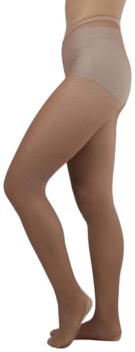 Image of ToBeInStyle Women's Sexy Vibrant Fine Classic Fishnet Full Footed Pantyhose