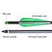 Lanneret Carbon Crossbow Bolts 17Inch Arrows Bolt Crossbolt Fletched 4 Inch Vane with Field Point (Pack of12) Green