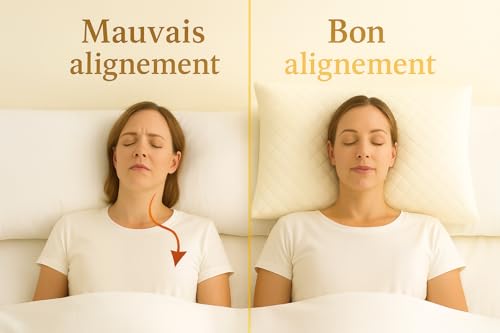 Lot 2 Oreillers Mémoire de Forme Anti-Acarien Promo Linge