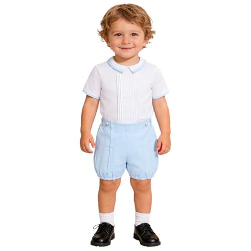 Vêtements de baptême bébé fille garçon 18-24 mois short décontracté en coton