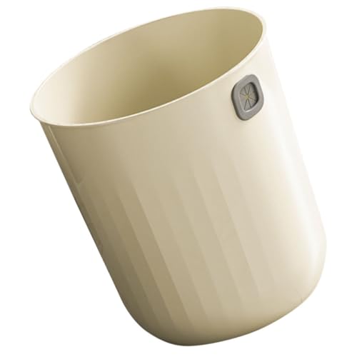 Caneca de basura pequeña de 12L beige para baño