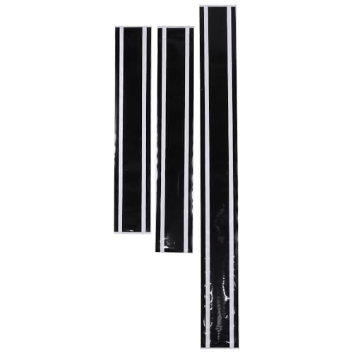 3 st bilkarosseri långa ränder vinyl bil huva klistermärke tak huva stötfångare dekaler svart racing sport dekaler bildekoration för universell bil lastbil