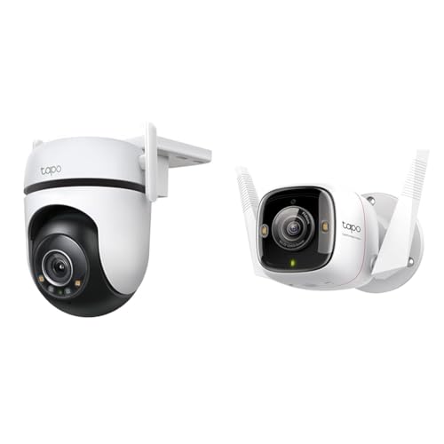 Image of TP-Link Tapo 360 2K QHD Pan /Tilt Outdoor Security Camera Bundle with ColorPro 2K QHD Outdoor Wired Camera